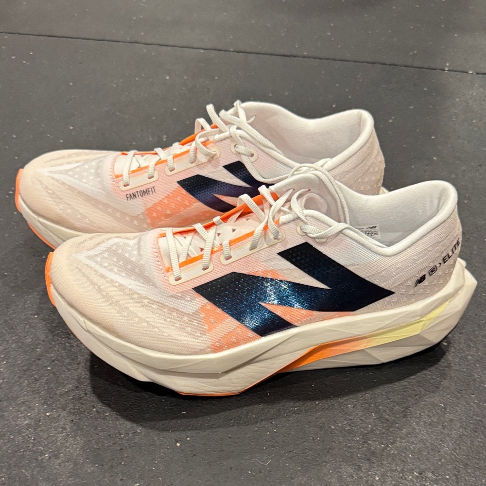 New Balance White Elite Supercomp